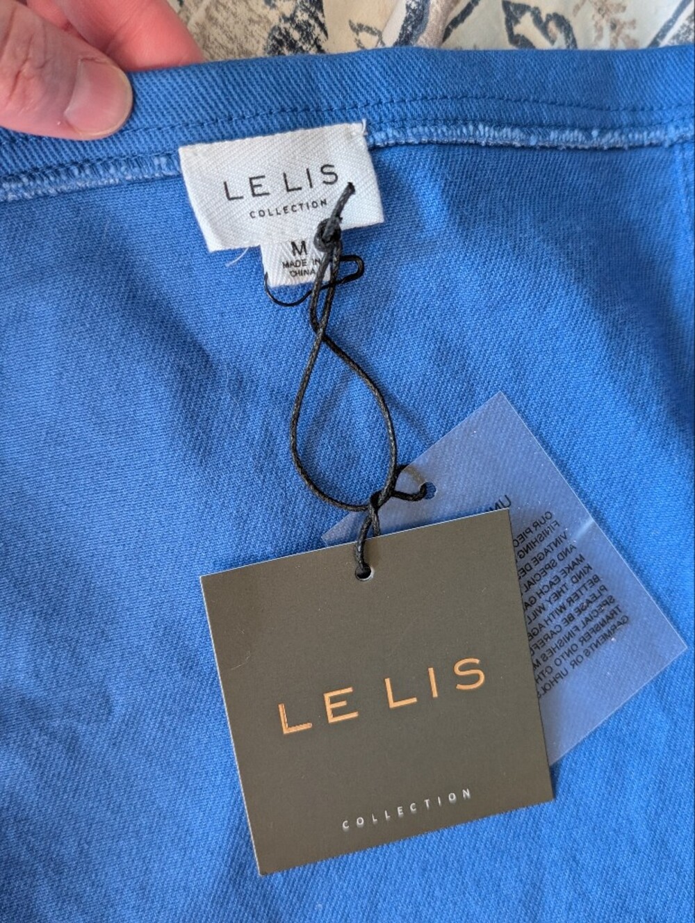 NWT LE LIS Bright Blue Strapless Full Zip Bodycon Denim Dress Womens Medium - Picture 4 of 5